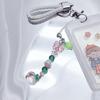Flower Phone Accessory Peach Phone Lanyard Star Bag Pendant Beads Pendant Suitable for Parties and Casual Outfits
