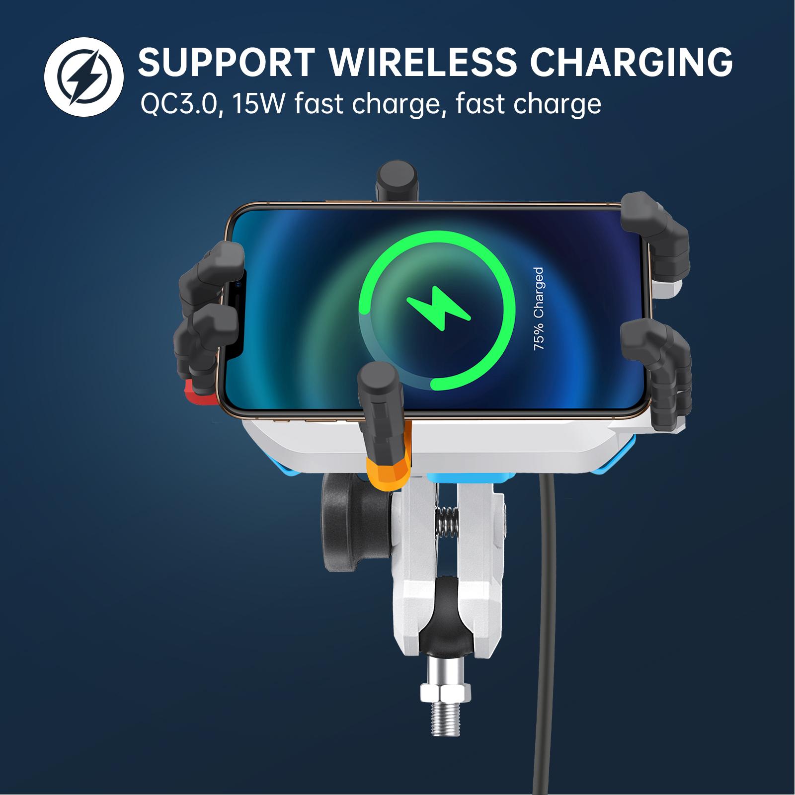 Шарнирная головка M8/M10 + амортизирующий кронштейн для телефона Беспроводная зарядка 15 — фото 10