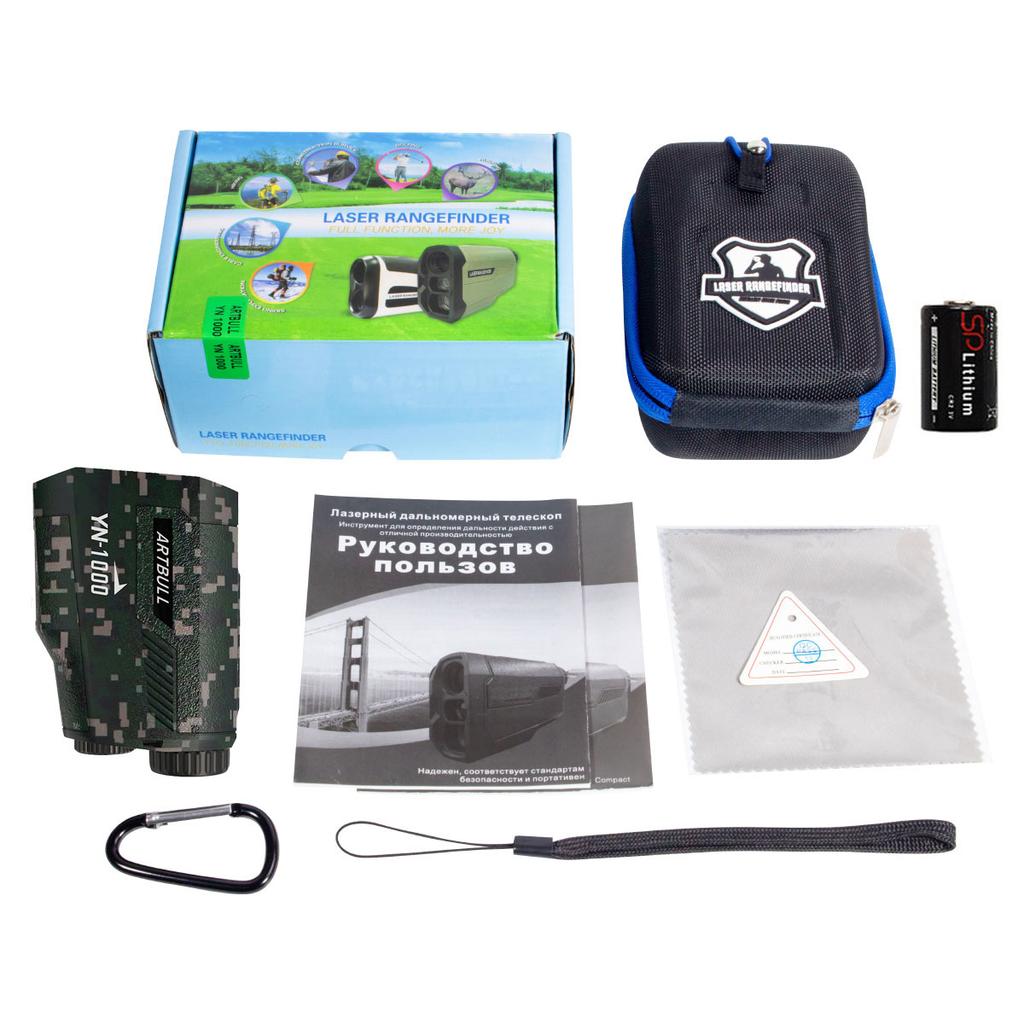 Hot Sale YN-1000Camouflage Laser Rangefinder Telescope for Hunting, Outdoor Height Measurement, Angle Measurement, and Distance Measurement1000m