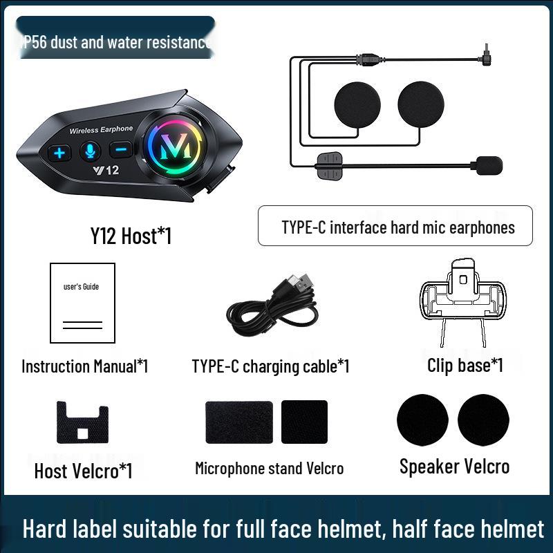 Smartes Wasserdichtes Bluetooth Helm Headset: Farbwechselnd, Frostschutzmittel, Lange Akkulaufzeit, Starker Bass