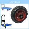 Flat Cart Rubber Universal Wheel Silent Swivel Casters Tools Equipment Durable