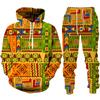 Frühling Herbst Afrikanischer Stil 3D Druck Trainingsanzug Set Mann Frau Hoodie + Hose 2-teilige Sets Dashiki Ethnisch Lässig Pullover Streetwear