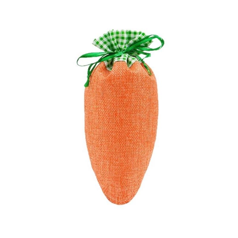 Pack Of 16 Easy Closure Drawstring Carrot Bags Gift Wrapping Bag For Quick Gift Packaging And Small Item Organization