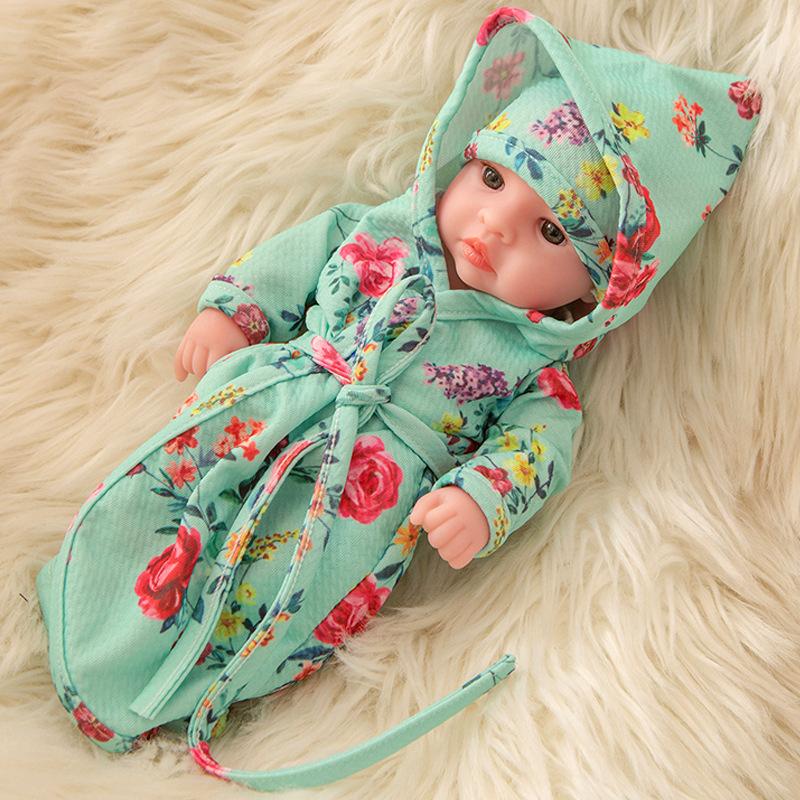 30CM Washable Lifelike Soft Hand-painted Simulation Baby Reborn Doll Children Accompany Play Doll