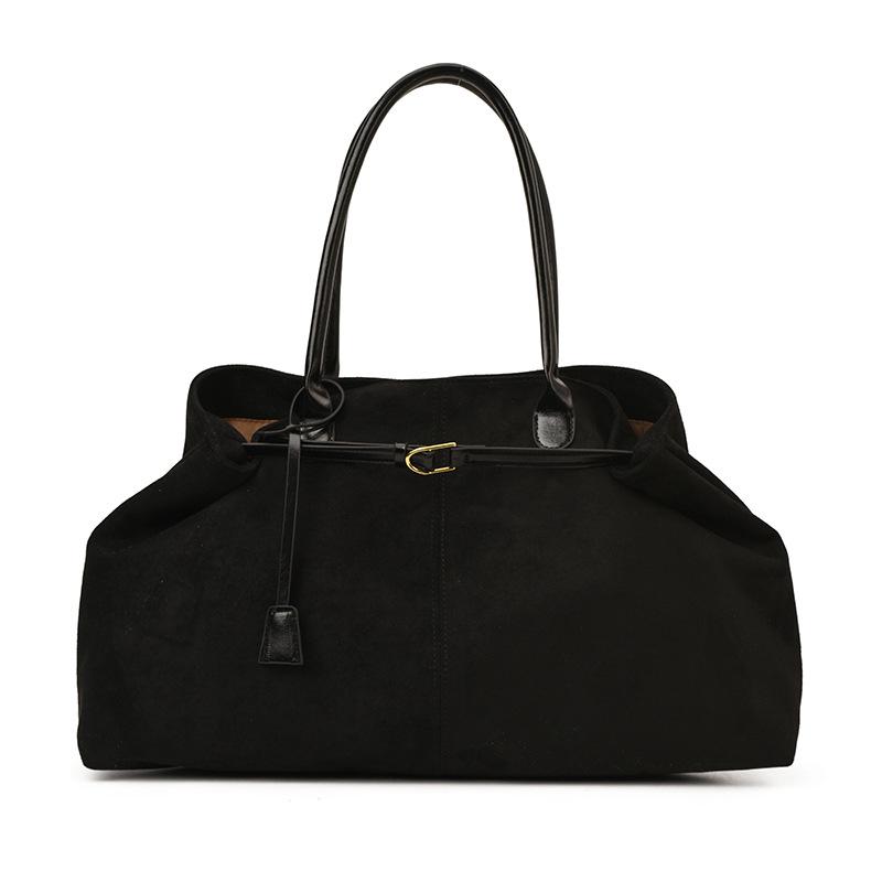 

Women s 2025 Trendy Korean Velvet Deerskin Underarm Crossbody Bag - Large Capacity Retro Commute Tote. Small чорний