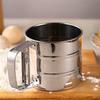 Stainless Steel Mesh Sieve Flour Sifter Powder Sugar Shaker with Hand Press Design Fine Flour Sifter Sieve Kitchen Baking Tool