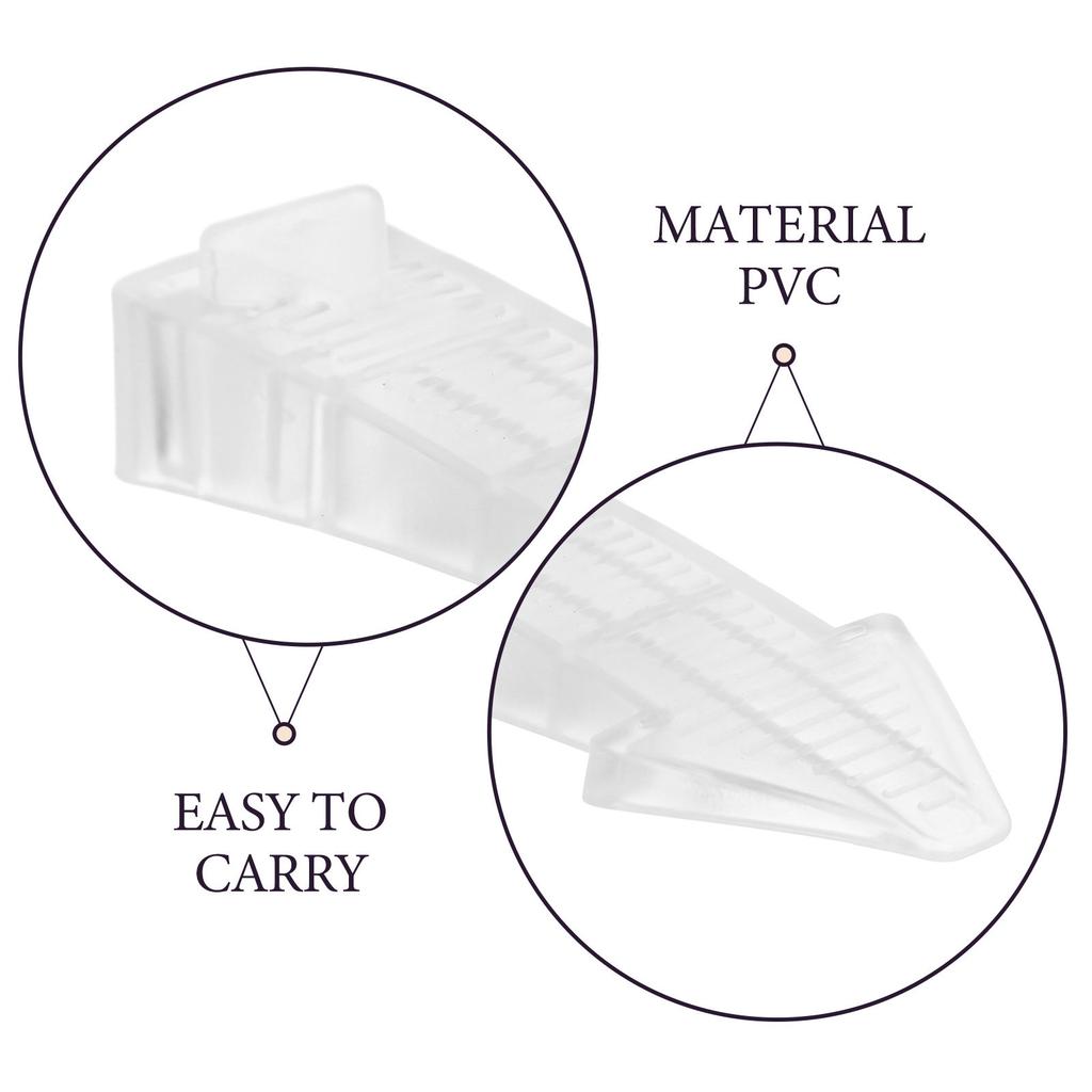 20Pcs Door Wedge PVC Door Stopper Non-Slip Heavy-Duty Safety Blocker for Interior Bedroom Office Living Room Floor Carpet Draft