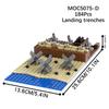 WW2 MOC Ruins Building Blocks Destroyed House War Scene Gunfight Guard Abandoned Construction Bricks Assemble Toys Boys Gift