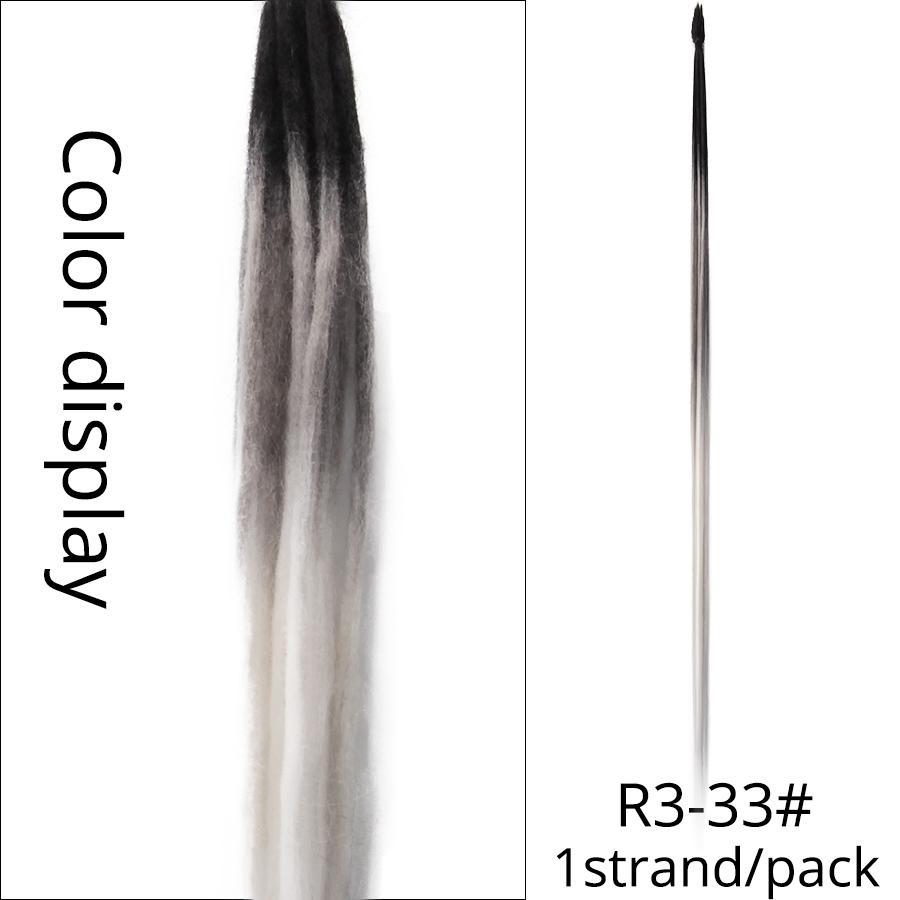 Estensioni Dreadlock fatte a mano al 100% Moda Reggae Capelli 20 pollici Morbidi Dreadlock all'uncinetto Trecce Capelli Ombre Colore 5 Pz / lotto