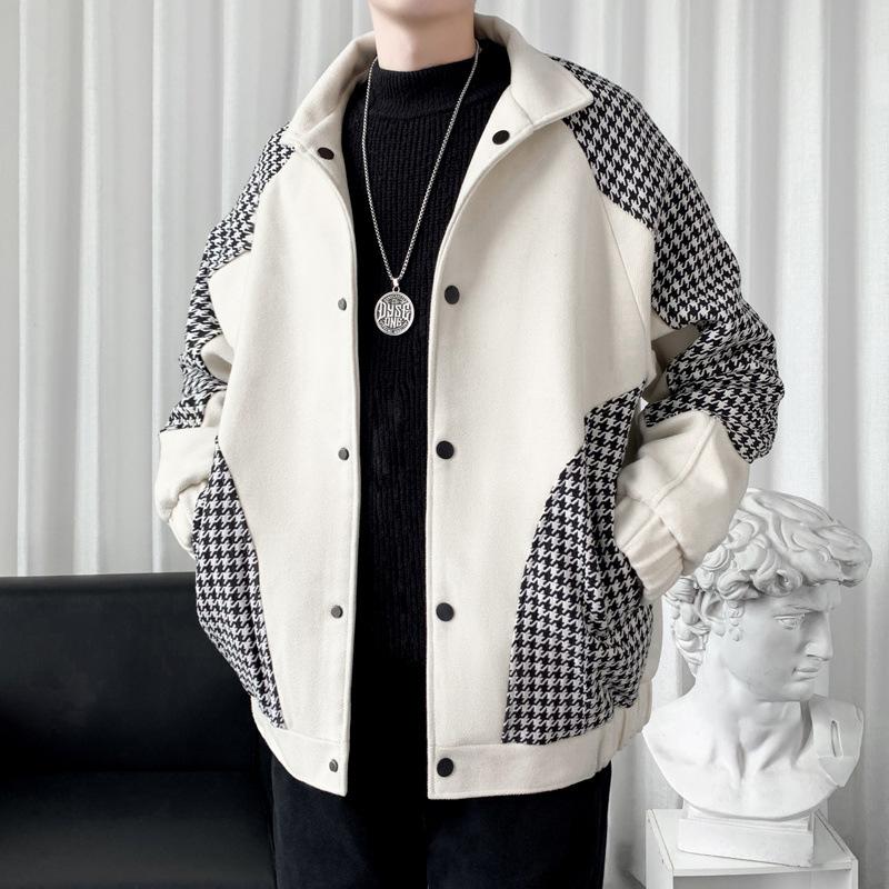 

Красивое утолщенное мужское пальто, свободная мужская одежда, весна и осень, воротник-лацкан, верхняя одежда, пальто для полных M