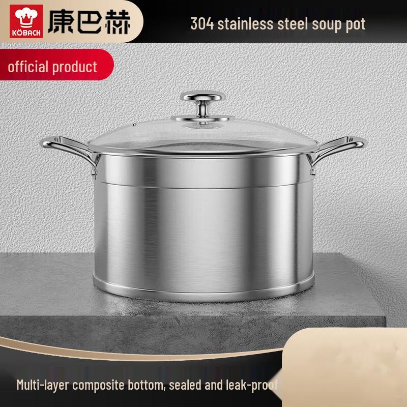 Kangbch 22cm 304 Stainless Steel Soup Pot