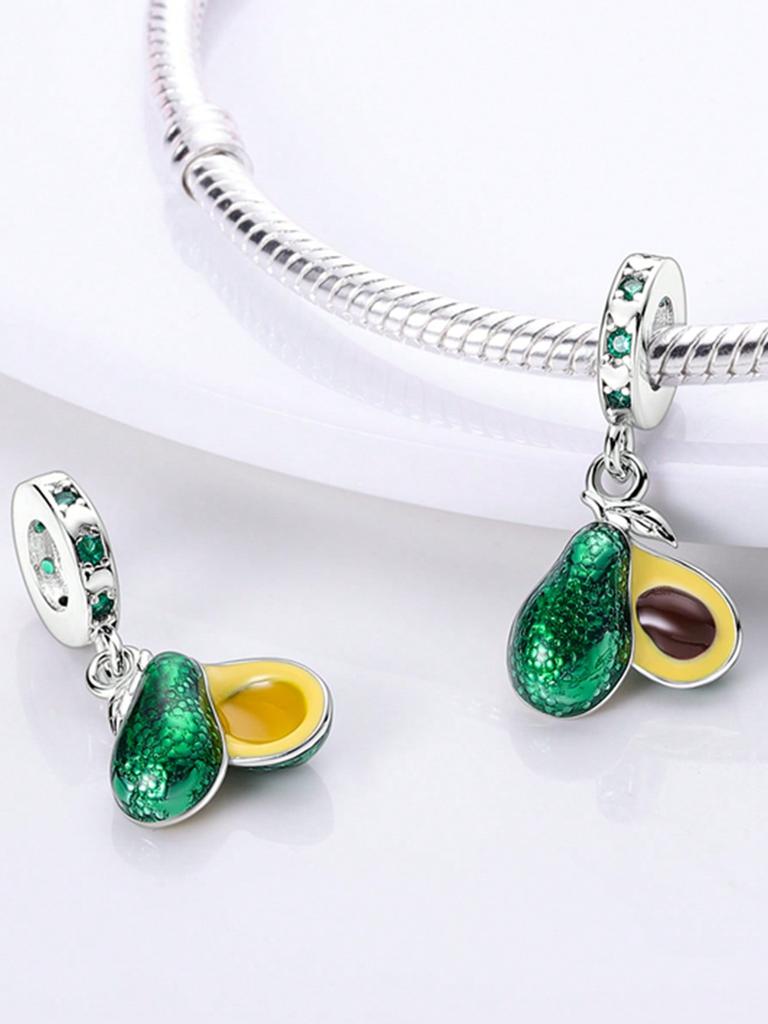 Avocado, Banana, Tomato Beads Charm Copper Plated Fit Charms Copperoriginal Bracelet For Jewelry Making Diy Charm