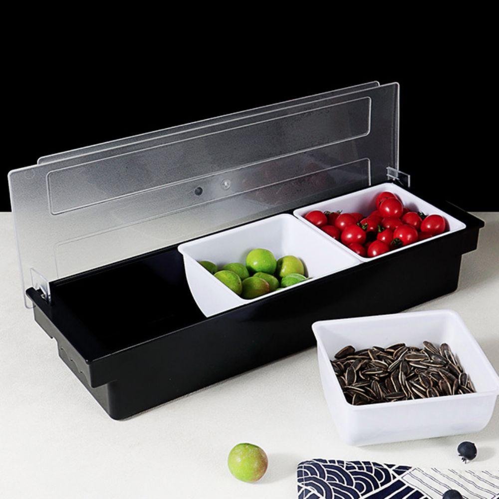 With Lid Compartmental Seasoning Box Detachable Compartment Trays Seasoning Tank  Ingredient