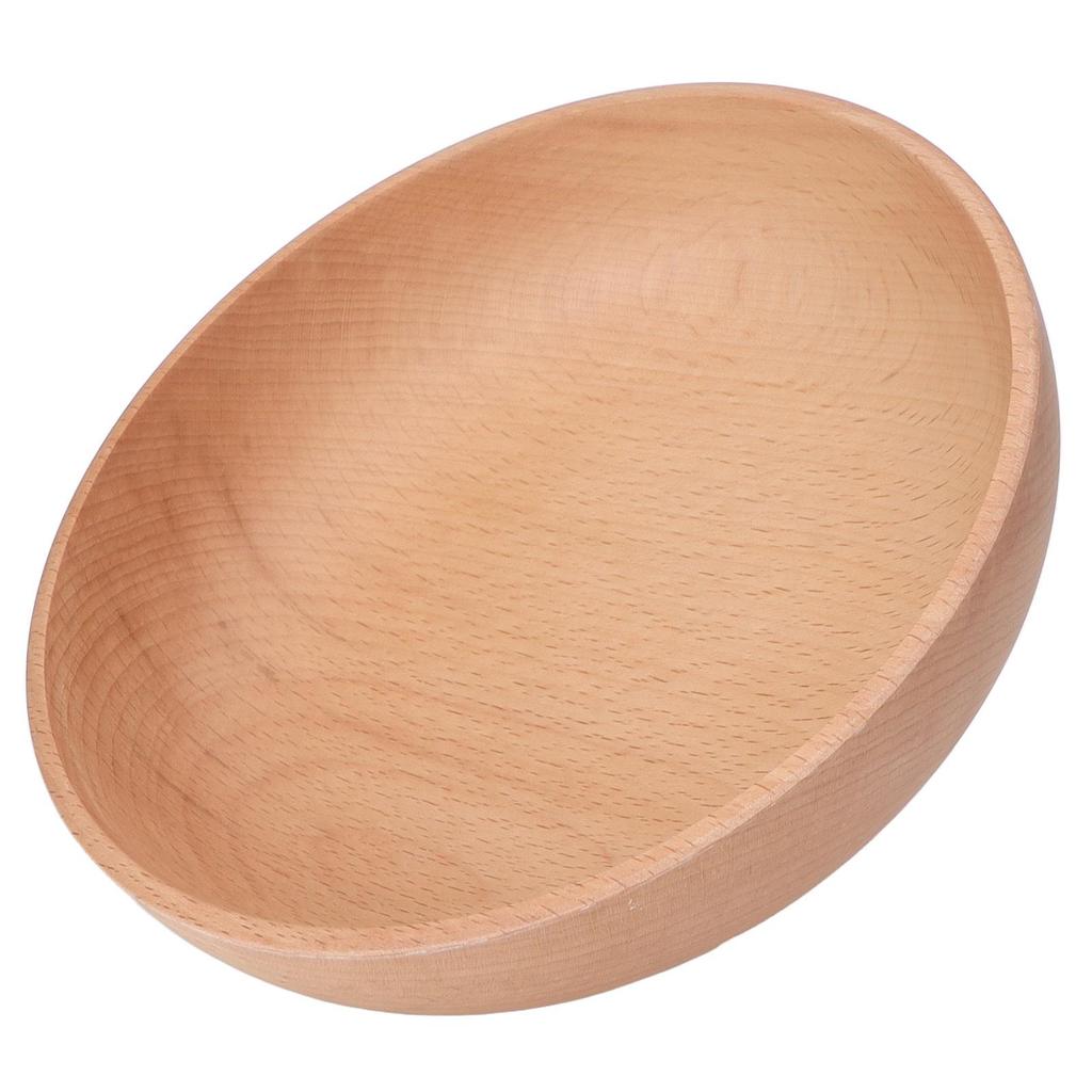 Round Wooden for serving Bowl Stain Resistant Fruit Salad Bowl for Cafe for restaurant Ligneous Crafts