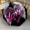 1 PC Automatic Folding Umbrella - Swan Dance Pattern, Portable & Foldable Design with 8 Ribs, Christmas Birthday Gifts