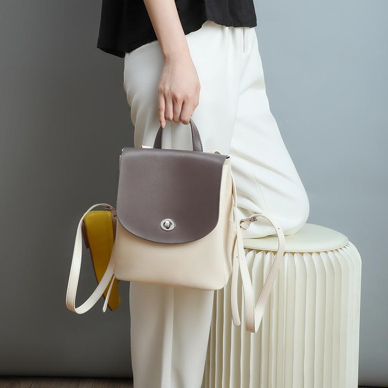 School Bag Backpack Women'S Fashion Leather Backpack Versatile Large Capacity Korean Version Of High School Women'S Bag Mori Department