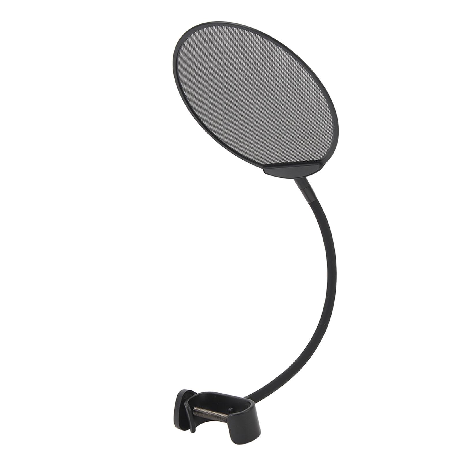 

Microphone Pop Filter Foldable Microphone Anti Spray Mesh Mic Dual Layered Wind Pop Screen With A Flexible 360 degrees