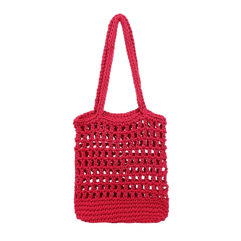 Hollowed-out Leisure Vacation Beach Bag with Large Capacity Single-shoulder Bag