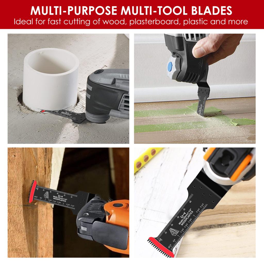 5Pcs Oscillating Blade Saw Blades Multi Tool Multipurpose Stable Arc Edge Oscillating Tools Multifunctional Cutting Wood Plastic