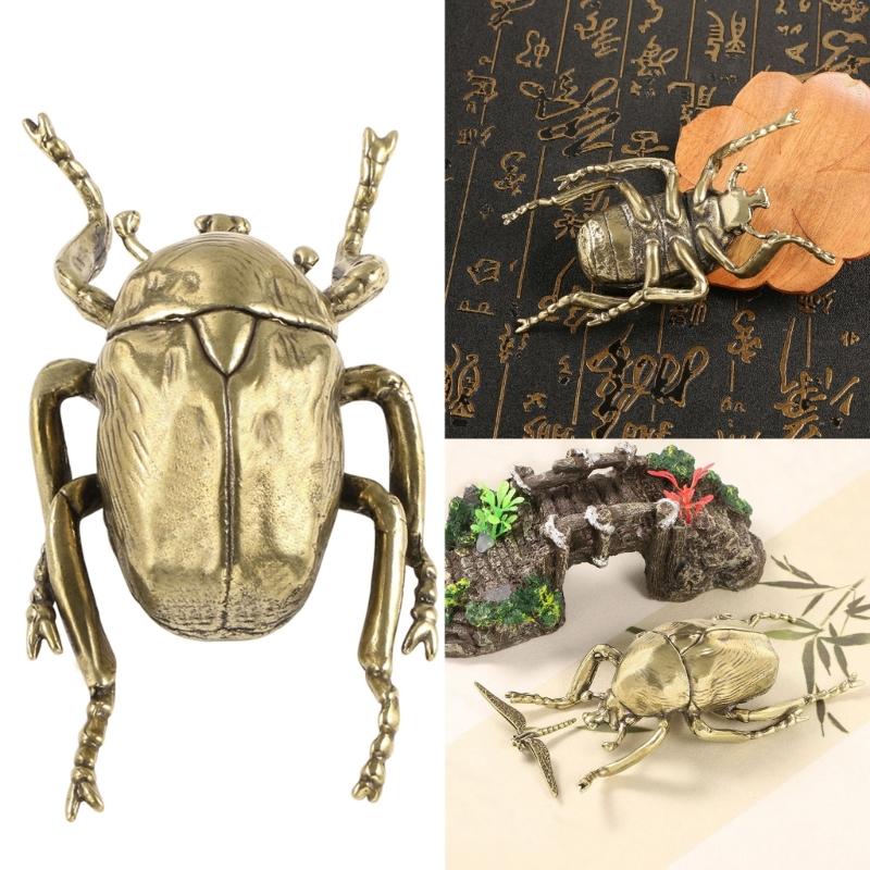 Metal Animal Statues Figurines Retro Cicada Statue Figurines Sculptures Tabletop Centerpieces Home Decors Collectibles