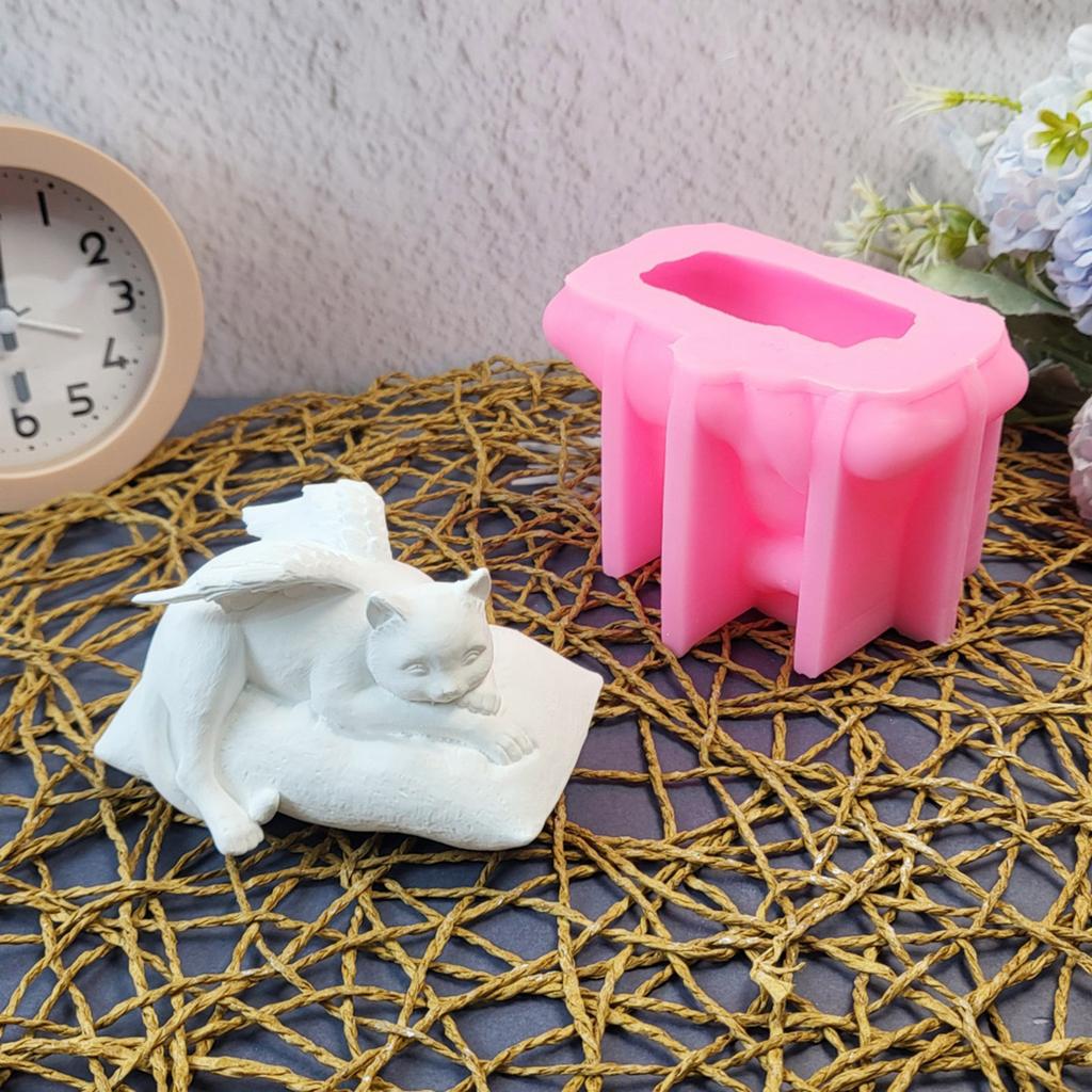 3D Cats Shape Silicone Candle Molds Epoxy Resin Silicone Molds for Candle Soap Making Molds Concrete Silicone Molds