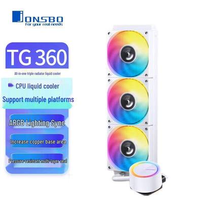 Jonsbo TG360 ARGB CPU Water Cooler, 12cm Temp-Controlled Fan, AM5 Compatible.