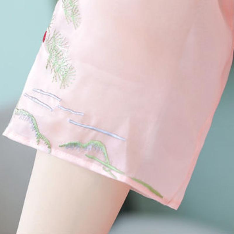 Women Cheongsam Improved Dress Retro Elegant Embroidery Long Dresses Floral Party Dress Chinese Female High Quality Clothing