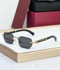 Kajia Wooden Frameless Polygonal Fashion Sunglasses Anti-UV CT0362S