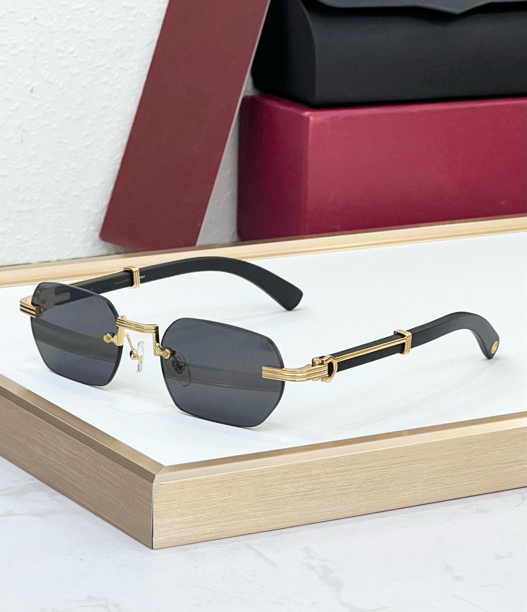 

Солнцезащитные очки Kajia Wooden без оправы с полигональной оправой, модные, с защитой от ультрафиолета CT0362S 54-21-145