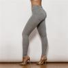 Shascullfites Melody Grey Workout Leggings Leg Shaping Tights Womens Exercise Fitness Stretch Buttons Fly Push Up Sexy Ladies