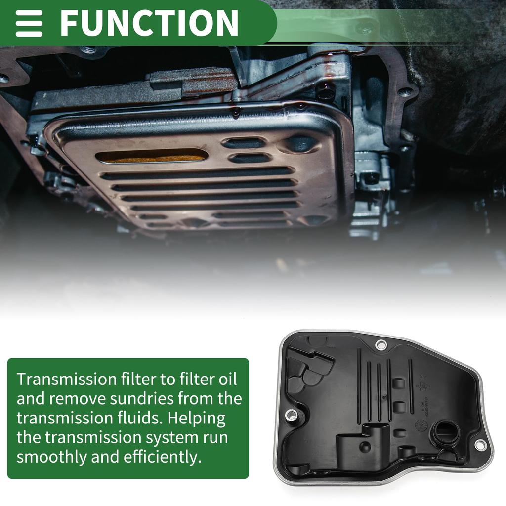 Motoforti Automatic Transmission Oil Filter Kit for Toyota Corolla 2014-2022, Transmission Oil Filter Set with Metal Rubber Gasket, Silver Tone