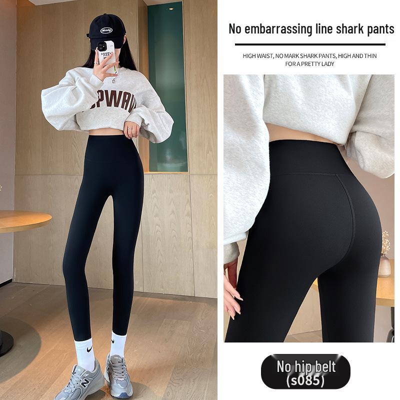 Women's Gray Barbie Yoga Pants - Fleece-Lined, Thick, Tight Leggings for Autumn/Winter 2025