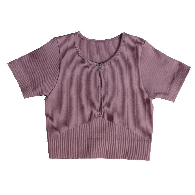 Ribbed Seamless Knitted Tracksuit: Crop Top & High Waist Butt Lift Yoga Pants, Long/Short Sleeve Options