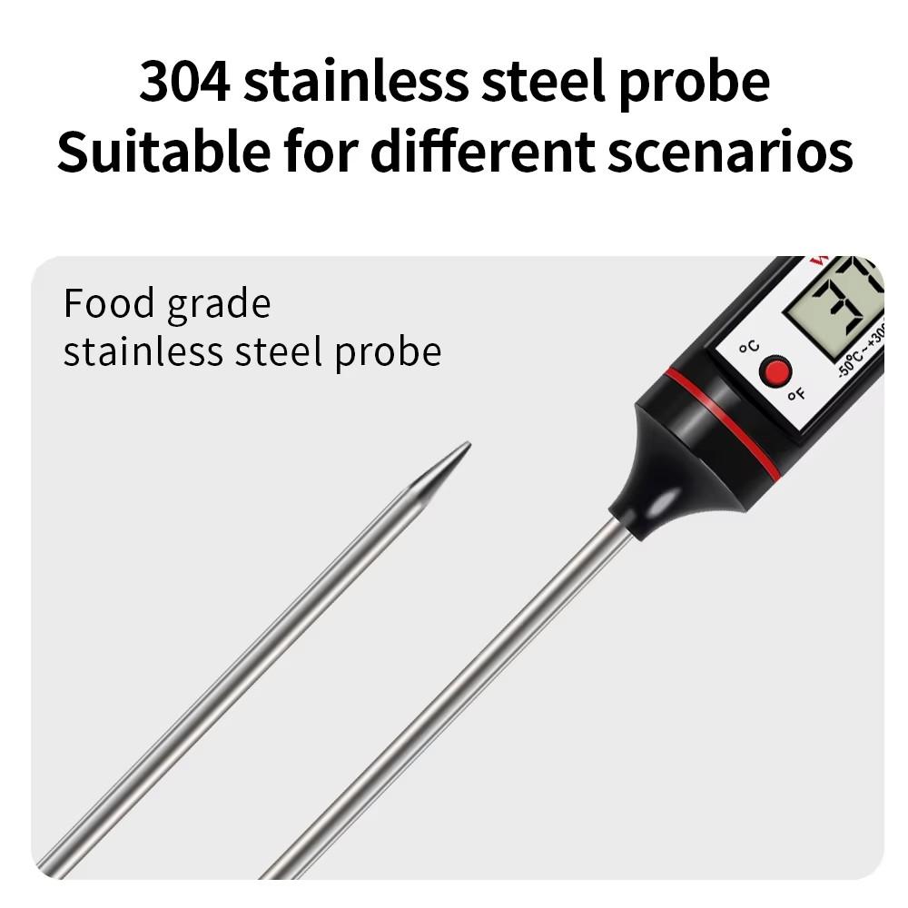 300℃ Digital Food Thermometer For Meat Kitchen Cooking Water Milk Food Probe Temperature Meter BBQ Electronic Oven Tool