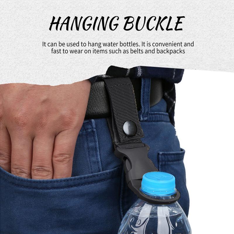 1pc Camping Webbing Buckle Hook Water Bottle Holder Clip Outdoor Military Nylon Climb Carabiner Belt Backpack Hanger