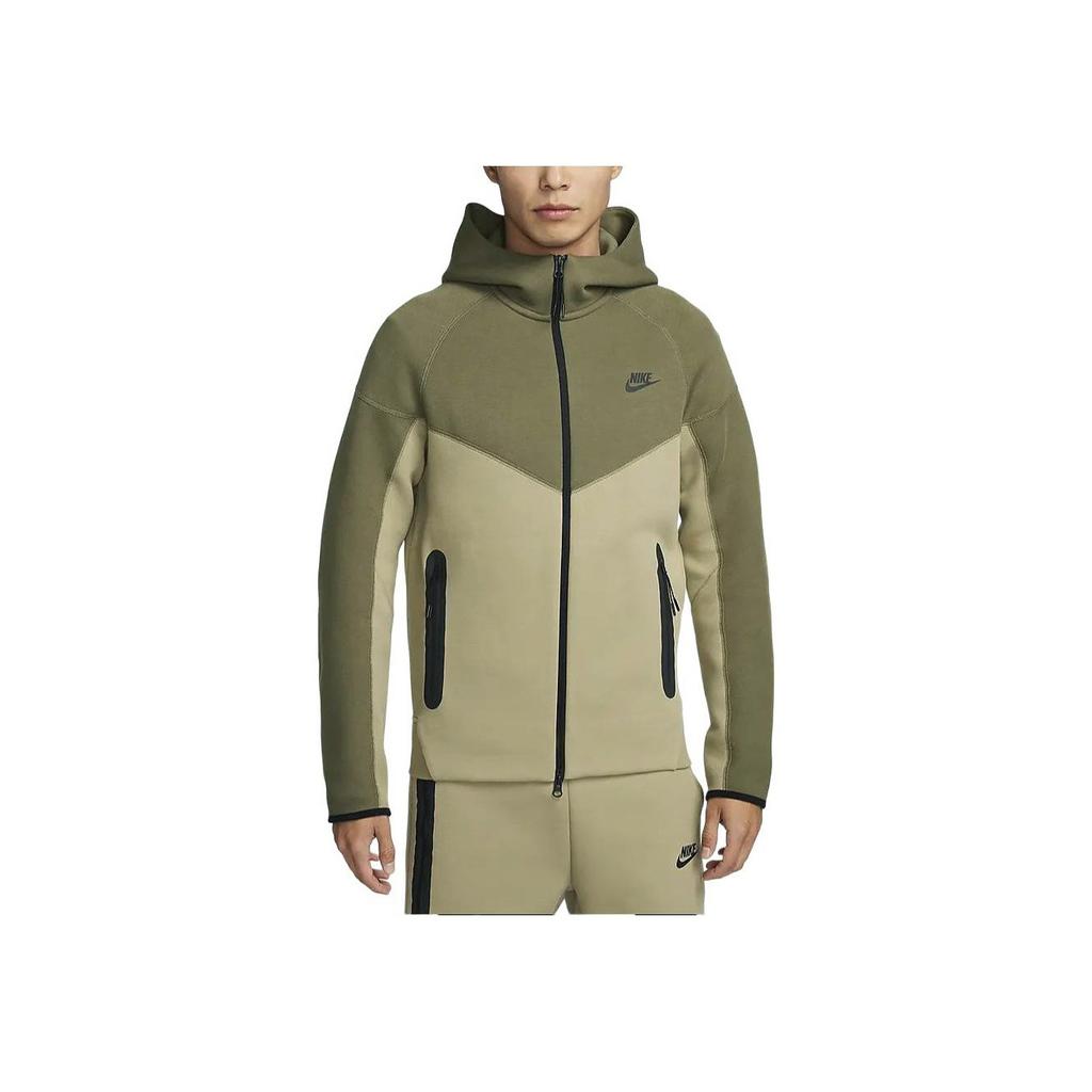 Nike Tech Fleece Windrunner Hoodie Men Tops Olive-Green FB7922-276
