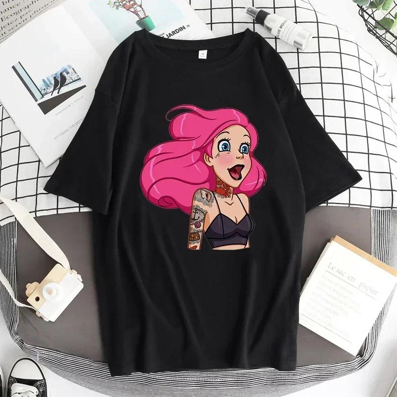 Kpop BP Jump 2025 T-Shirts Rosa Mädchenband Kleidung Entzückende Anime Grafik T-Shirts Sommer Hochwertige Baumwolle Bequeme Y2K Tops