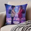 Romantic Mystery Japanese Anime EErased Cushion Cover Pillowcase Antidustmite Invisible Zipper Short Plush Sofa Cushion