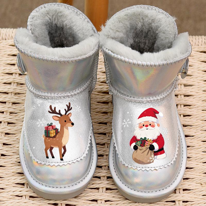 

Girls Waterproof Fleece-Lined Cartoon Snow Boots - 2025 Winter Collection Size 26 (Insole 17 cm, Fits 16 cm foot)