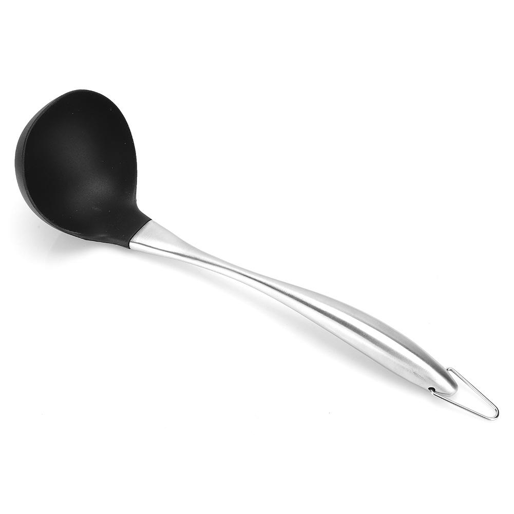 Edelstahlgriff Silikon Kochlöffel Schöpflöffel Suppenkelle Küchenutensilien Küchenwerkzeug