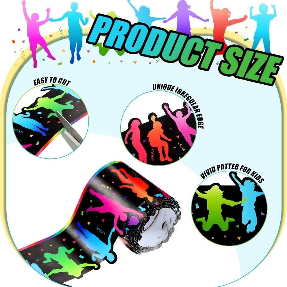 1Roll Creative 7cm 5Meter Chalkboard Board Border Paper Dancing Border Paper DIY Decorative Stickers Handmade Crafts