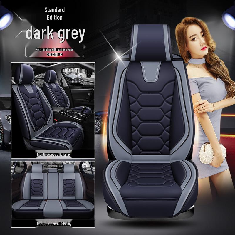 XDD Full Leather 9D Bodybuilding Car Seat Cushion - All-Season Sports Cover