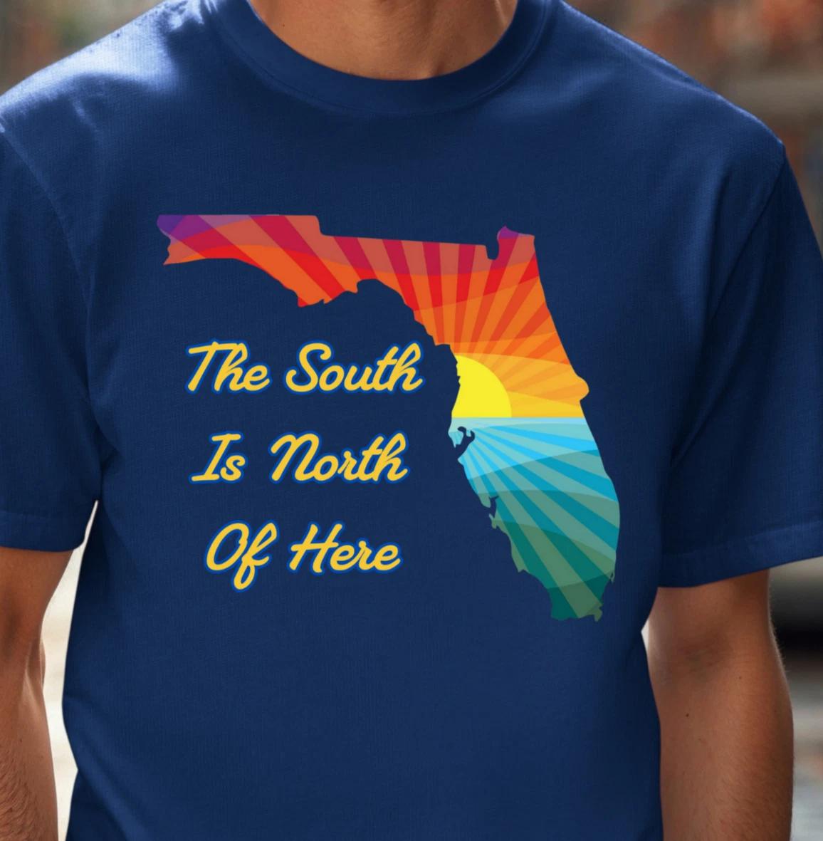 Florida Sunset T-Shirt | The South Is North Of Here, Tropical Vibe T-Shirt L