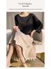 Women's Summer Mulberry Silk High Waist A-line Midi Skirt