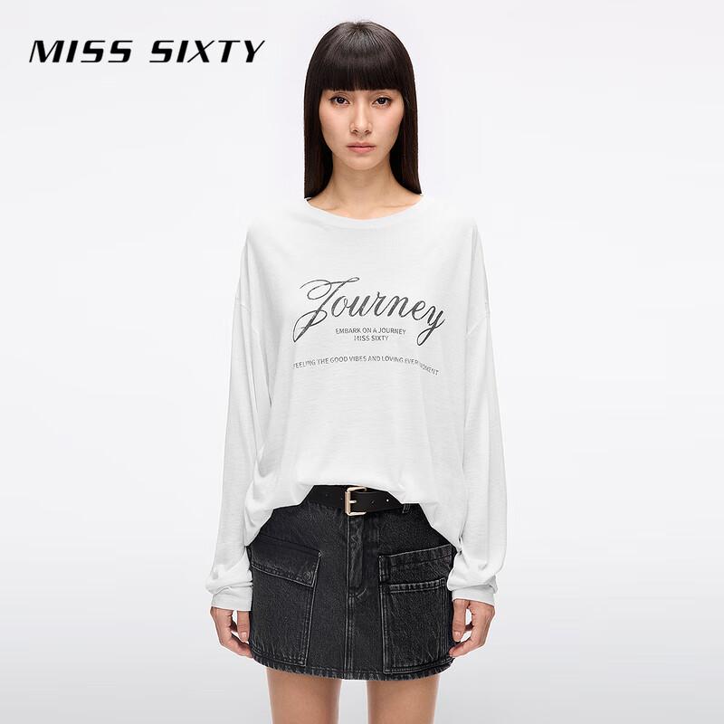 MISS SIXTY 2025 Summer Vintage Print Long Sleeve T-Shirt M