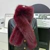 Fake Fur Long Scarf Soft Plush Fur Decor Winter Fluffy Warm Scarf Thick Luxury Wraps Shawl For Women