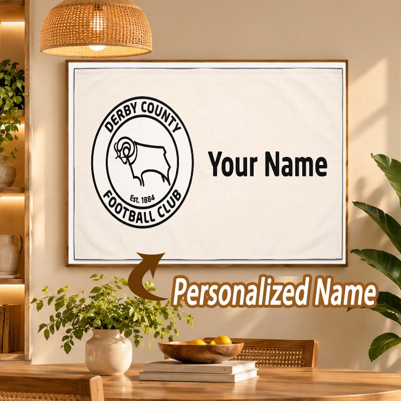 Custom Name Derby County 5D Diamond Painting Personalized Full Drill Diamond Art Kit Gift
