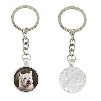 West Highland White Terrier, Westie, Westy - מחזיק מפתחות בקופסה, תמונה משלו, תליון מחזיק מפתחות ממותג