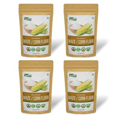 Organic Zing Maize Flour | Gluten-free Corn/Maize Flour| Organic Corn Flour| Packed and Produced In India - 454 Gm (16 Oz) (Pack of 1)