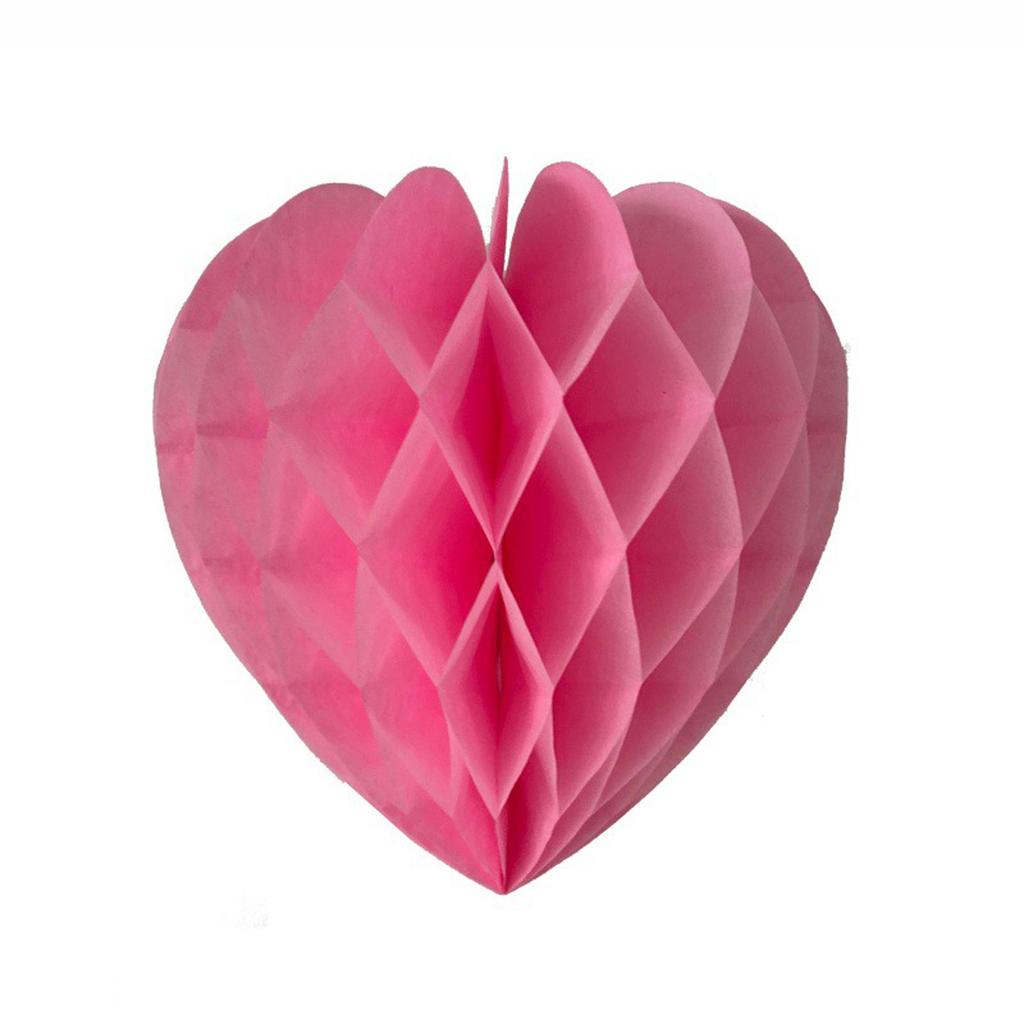 30cm Valentine's Day Party Decoration Heart,shaped Honeycomb Ball Hanging Ornament